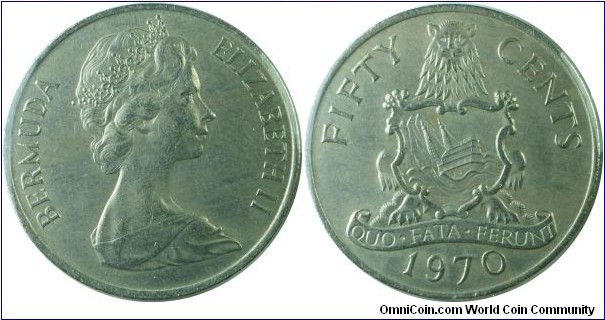 Bermuda(British) 50cents-km19-1970