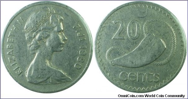 Fiji(British)20cents-km31-1980