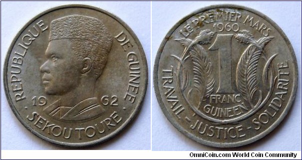 1 franc.
1962