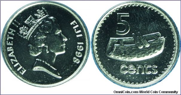 Fiji(British)5cents-km51a-1998