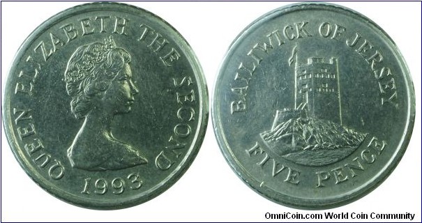 Jersey(British)5pence-km56.2-1993