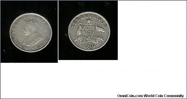 1916 Threepence.