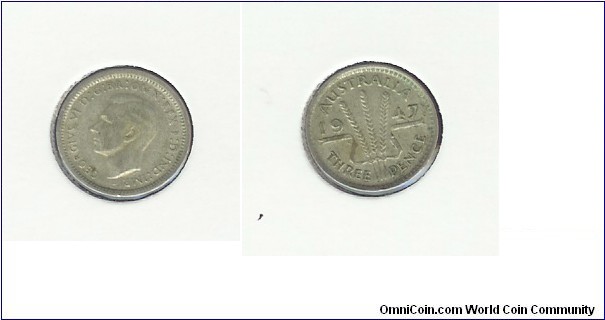 1947 Threepence