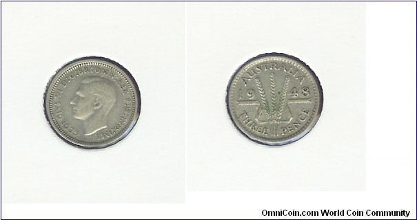 1948 Threepence