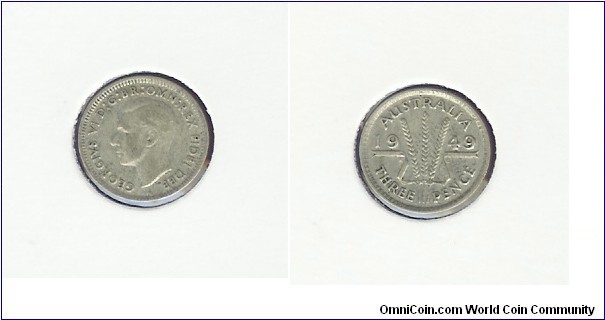 1949 Threepence