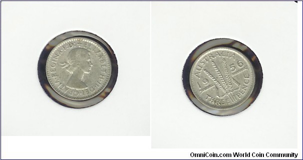 1956 Threepence