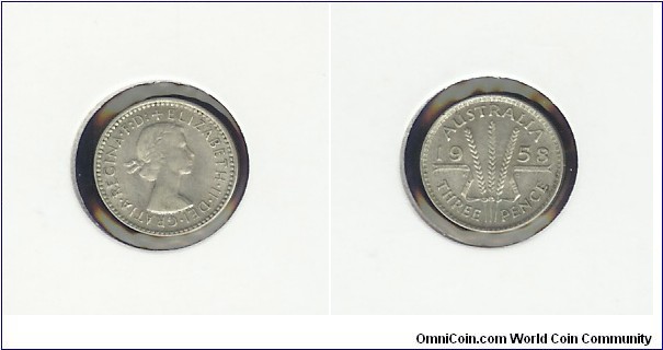 1958 Threepence