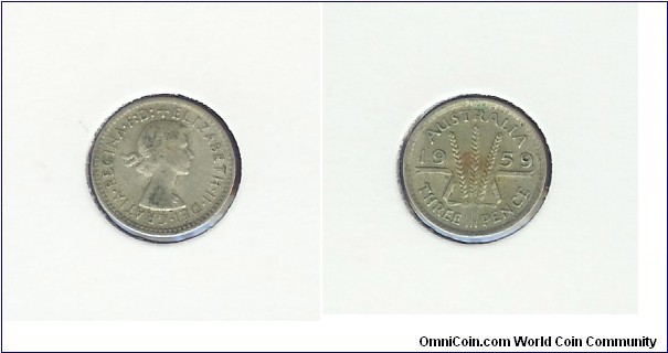 1959 Threepence