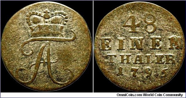 1796 1/48 Thaler, Anhalt-Bernberg.