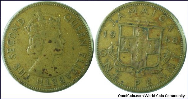 Jamaica(British)1penny-km37-1958