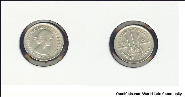 1961 Threepence