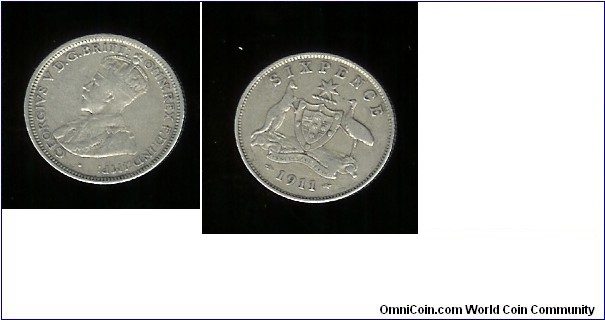 1911 Sixpence