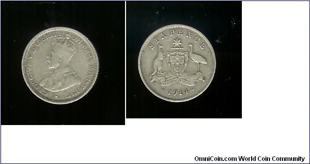 1914 Sixpence