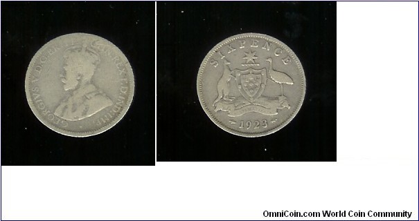 1923 Sixpence