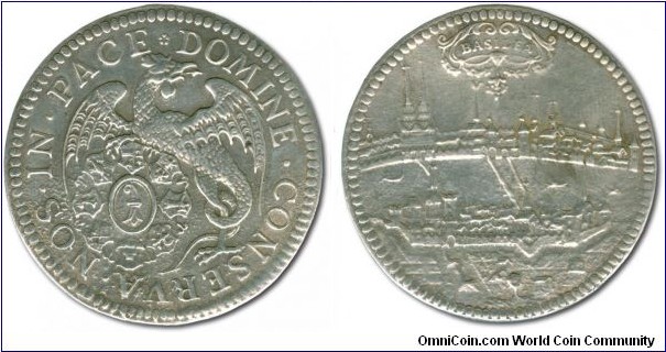 1710 o.j. Swiss Basel Thaler, Silver 40 MM