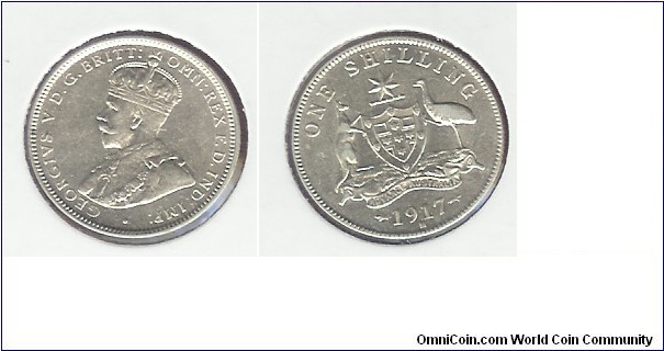 1917 Shilling. 