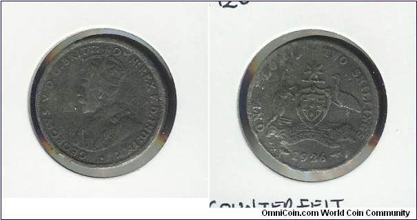 1926 Florin. COUNTERFEIT