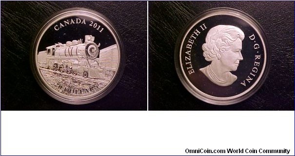 The latest addition to my Trains on Coins collection, the D-10 Locomotive silver $20 from Canada!