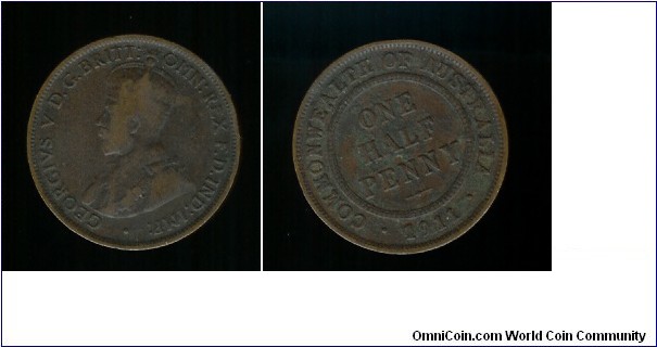 1911 Halfpenny. First year of the Halfpenny minting