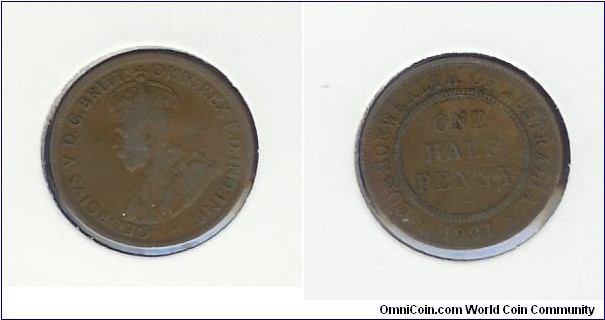 1921 Halfpenny