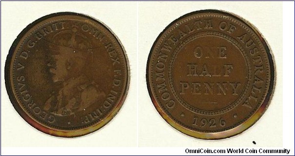 1926 Halfpenny. 