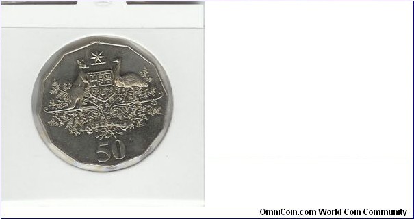 2001 fifty cent. Centenary of Federation.