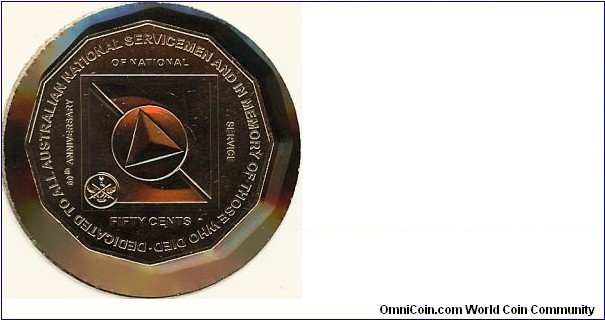 2011 fifty cent. 60th Anniversary of National Service.