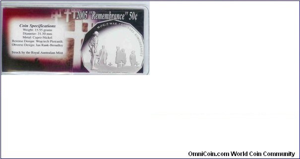 2005 fifty cent folder. 'Remembrance' 