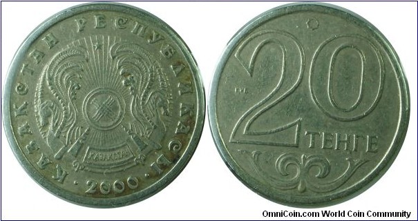 Kazakhstan 20tenge-km26-2000