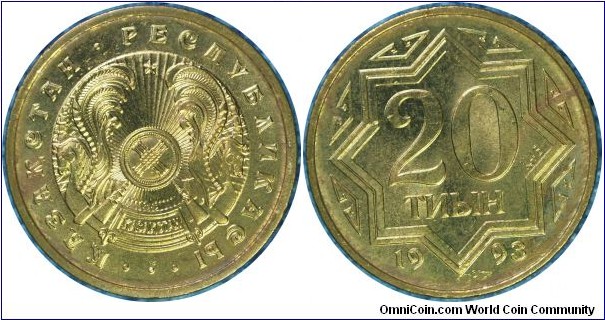 Kazakhstan 20tyin -km4-1993