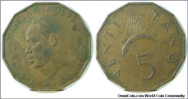 Tanzania 5senti-km1-1975