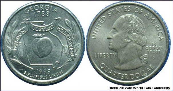 USA0.25dollar Georgia-km296-1999 state quarter series