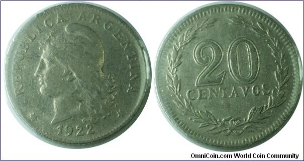 Argentina20Centavos-km36-1922