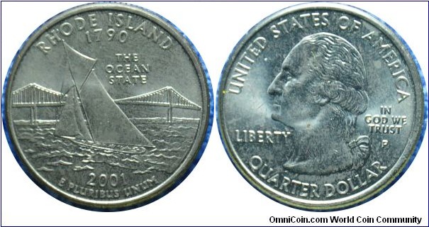 USA0.25dollarRhodeIsland-km320-2001 state quarter series