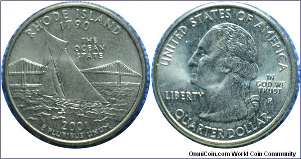 USA0.25dollarRhodeIsland-km320-2001 state quarter series