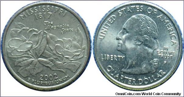 USA0.25dollar Mississippi-km335-2002 state quarter series