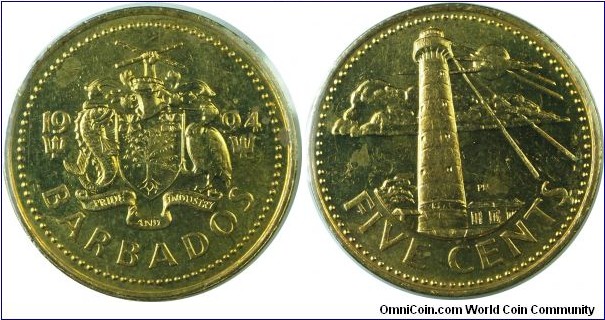 Barbados 5cents-km11-1994