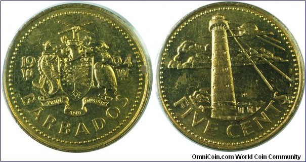 Barbados 5cents-km11-1994