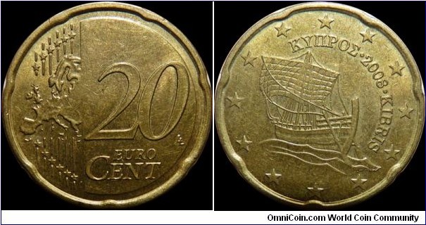 Cyprus 20 Euro Cents 2008