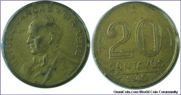 Brazil 20Centavos-km556a-1945