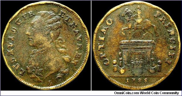 1788 Louis XVI - Equestrian Statue, France.