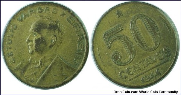 Brazil 50Centavos-km557a-1944