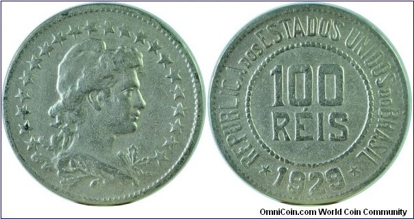 Brazil 100Reis-km518-1929