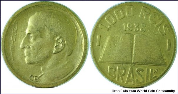 Brazil1000Reis-km541-1938