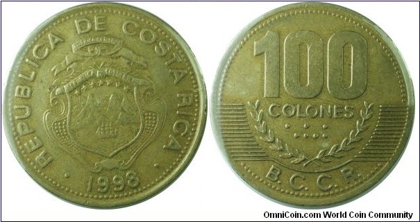 CostaRica 100colones-km230a-1998