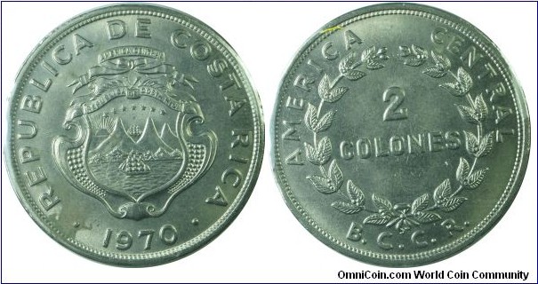 CostaRica 2Colones-km187.2-1970