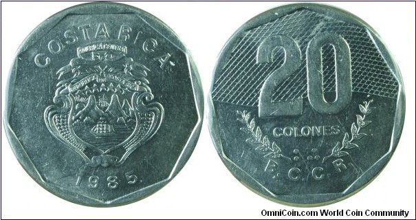 CostaRica 20Colones-km216.2-1985
