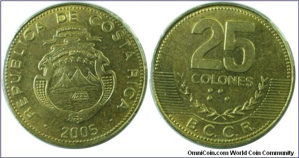 CostaRica 25Colones-km229a-2005