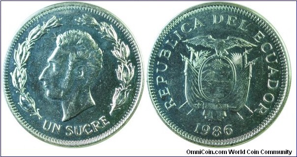 Ecuador 1Sucre-km85.2-1986