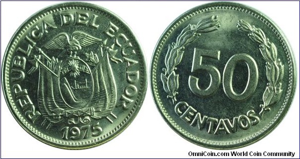 Ecuador 50Centavos-km81-1975